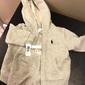 Infant 6month polo jogging terry cloth outfit.